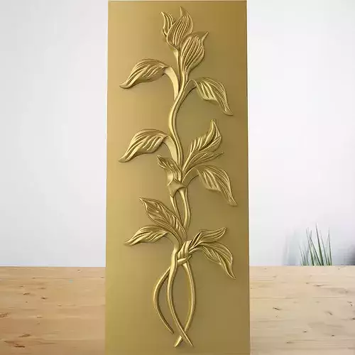 Elegant Floral Relief 3D Model for CNC and 3D Print STL RLEF MAX