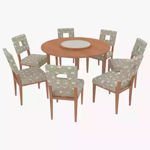 Dining Table With Chairs 3D model