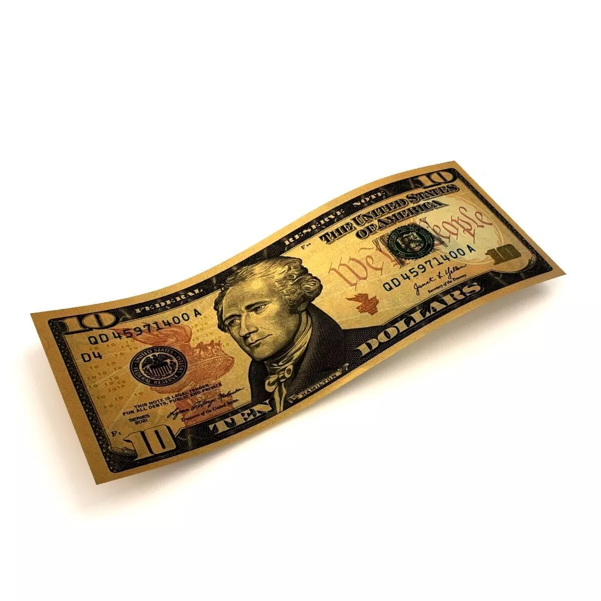 10 Dollar Bill 3D model