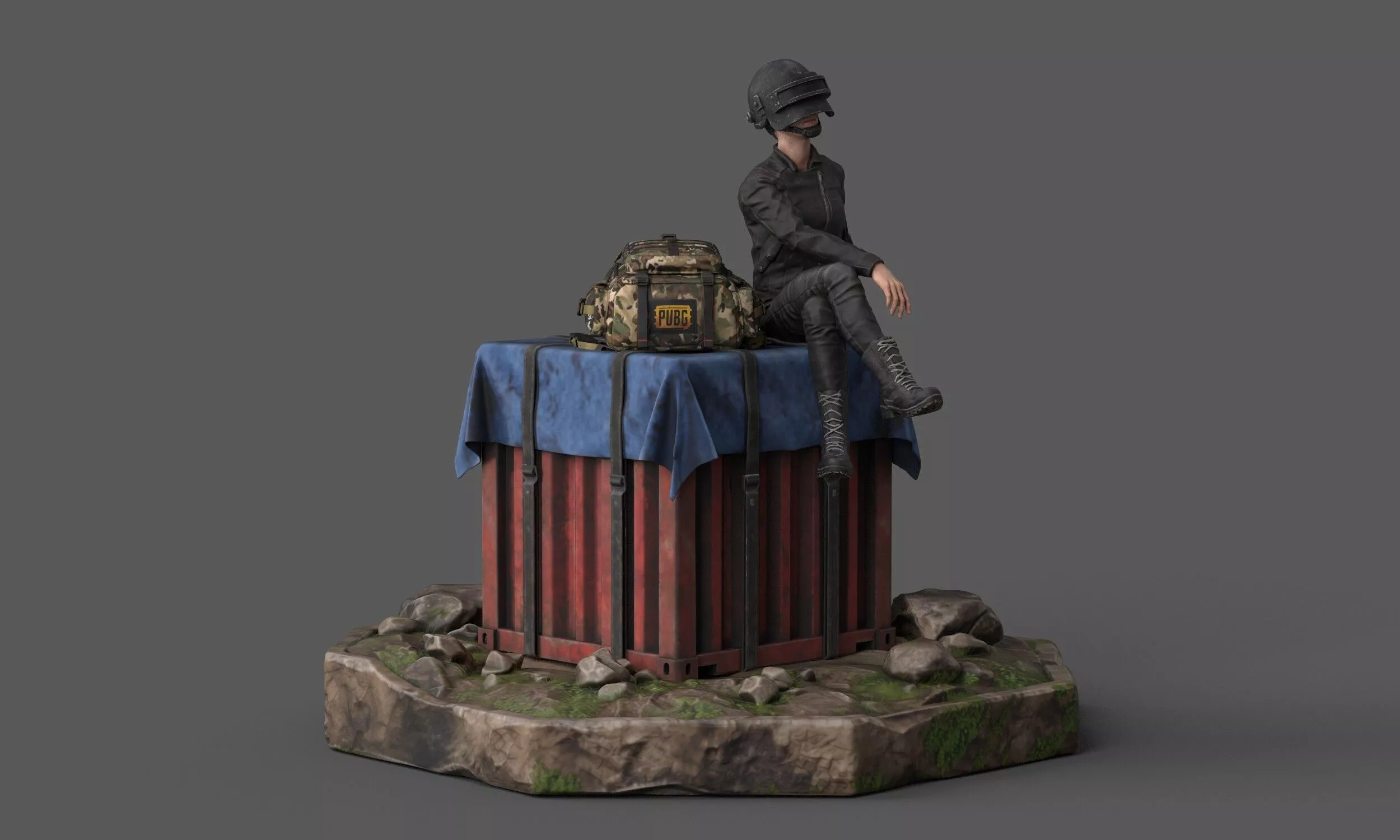 PubG Battle Royale Elite The Supply Drop - 3D prinatble file Low-poly 3D model