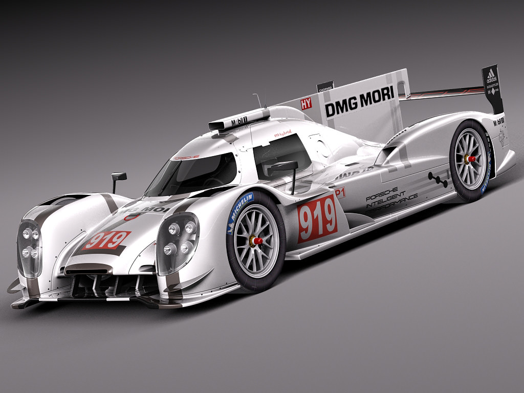Porsche 919 Hybrid 2014 3D Model .max .obj .3ds .fbx .c4d 
