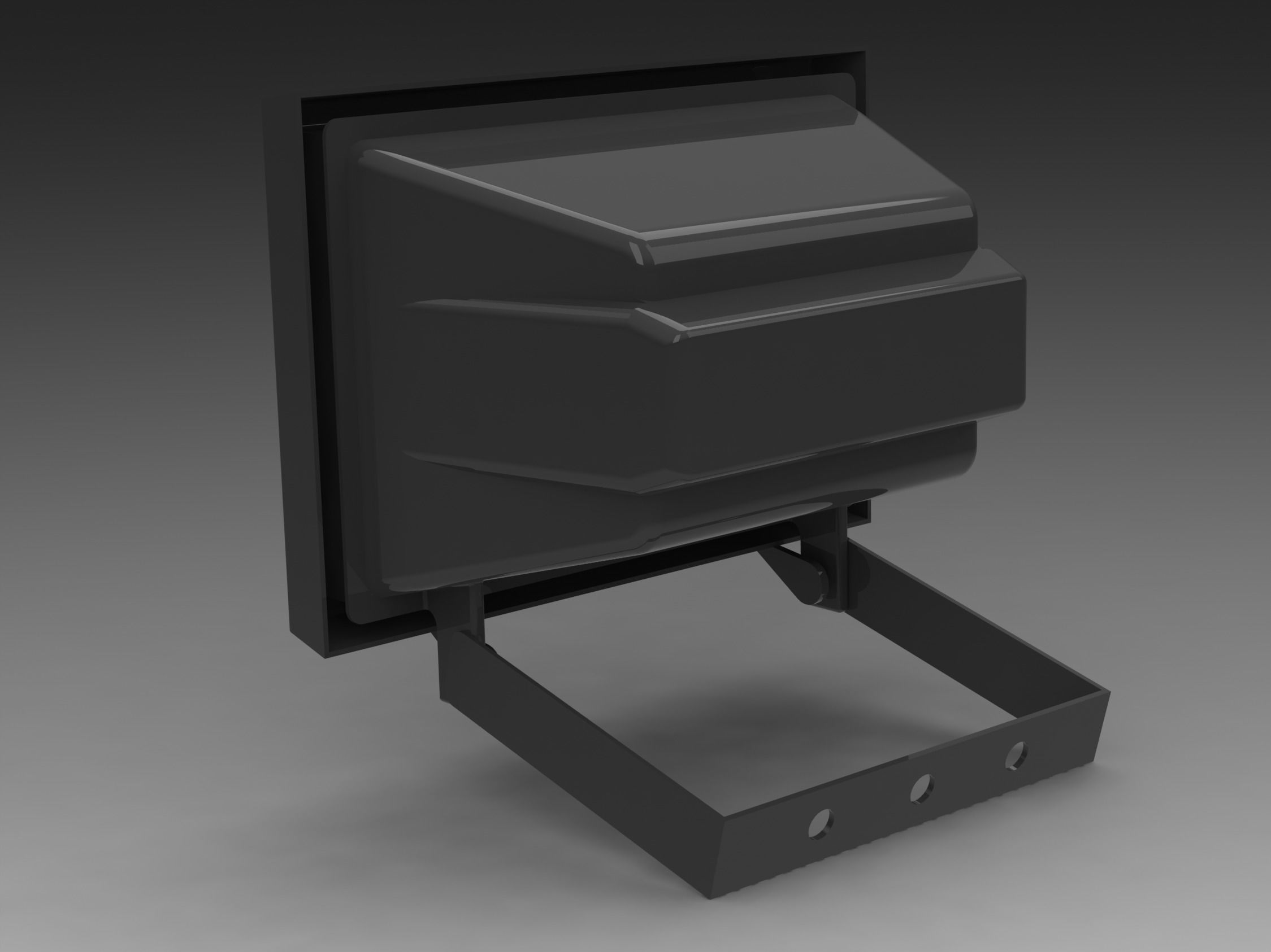 Light Reflector Low-poly 3D model_1