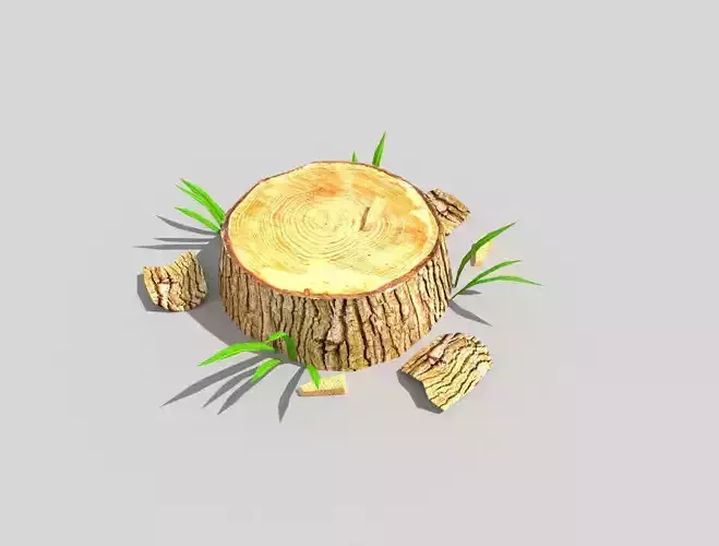 low poly forest decoration Low-poly 3D model