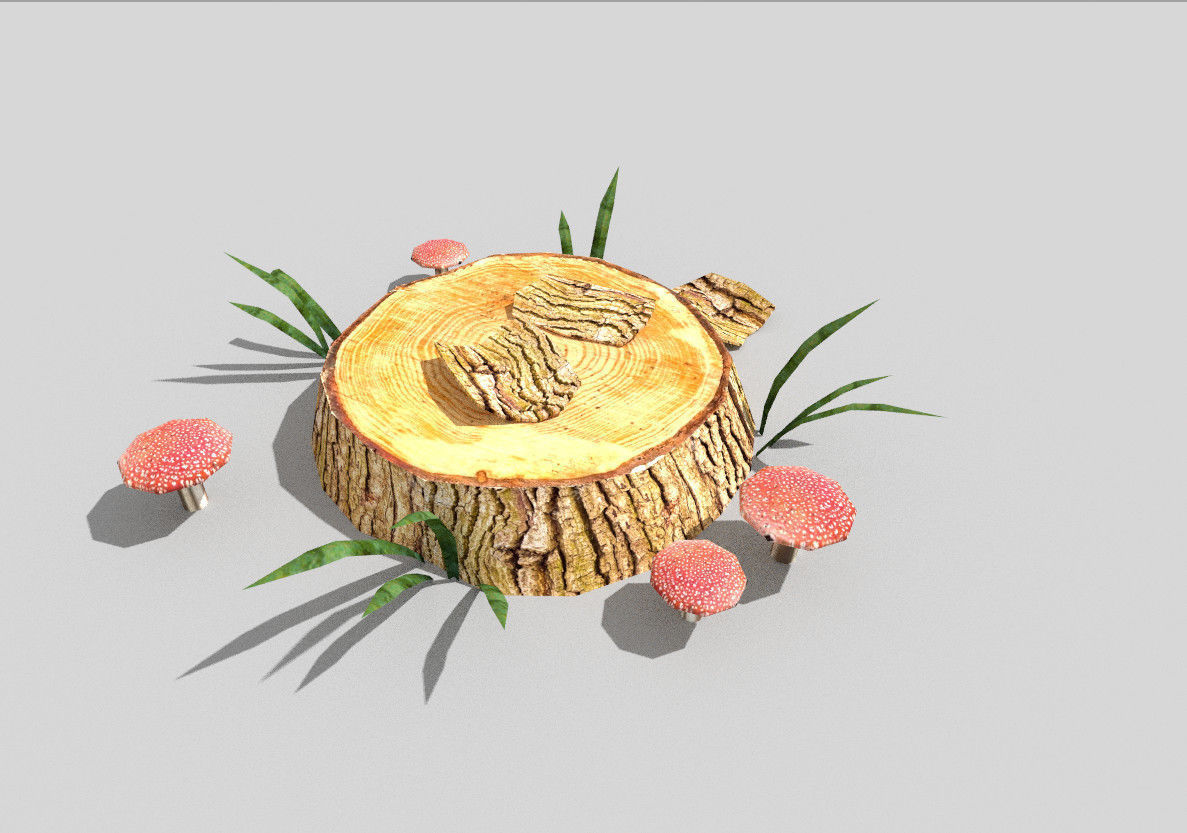 low poly forest decoration Low-poly 3D model_3