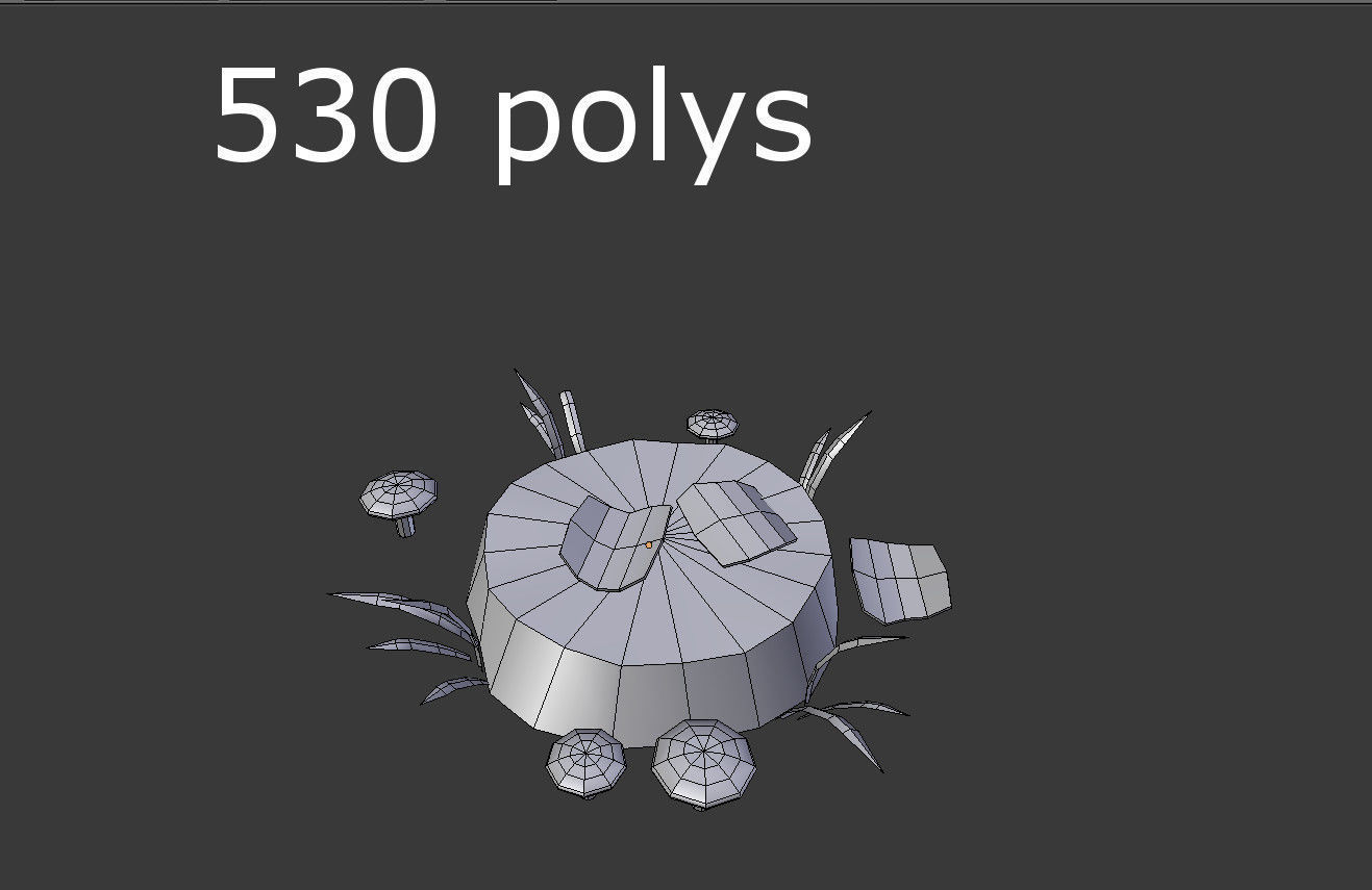 low poly forest decoration Low-poly 3D model_4