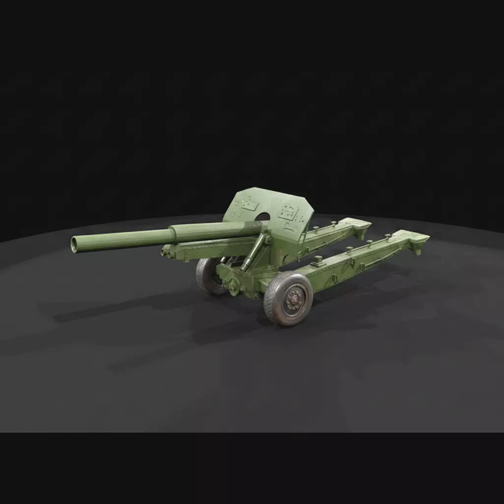 1-87 HO 152mm M Howitzer estimated Printable STL 3D print model