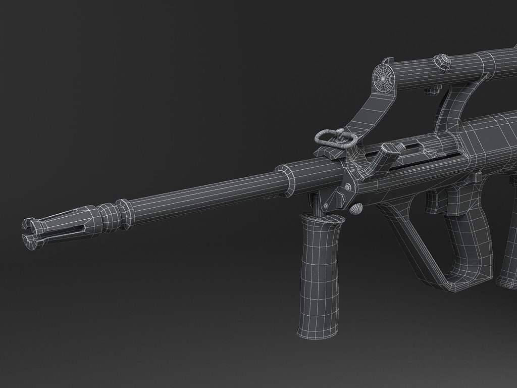 Steyr Aug A1 assault rifle 3D model_16