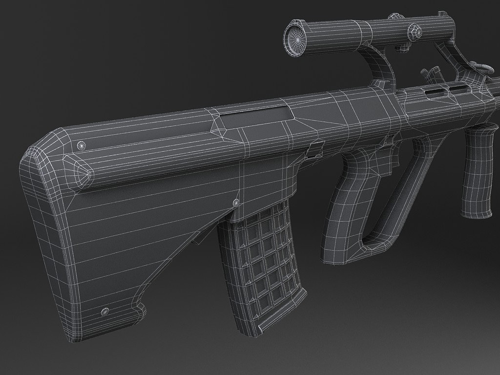 Steyr Aug A1 assault rifle 3D model_17