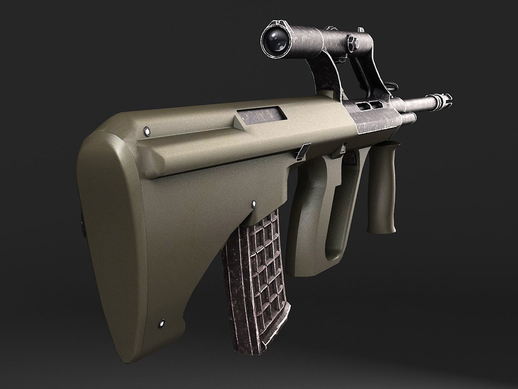 Steyr Aug A1 assault rifle 3D model_8