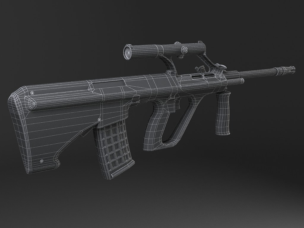 Steyr Aug A1 assault rifle 3D model_18