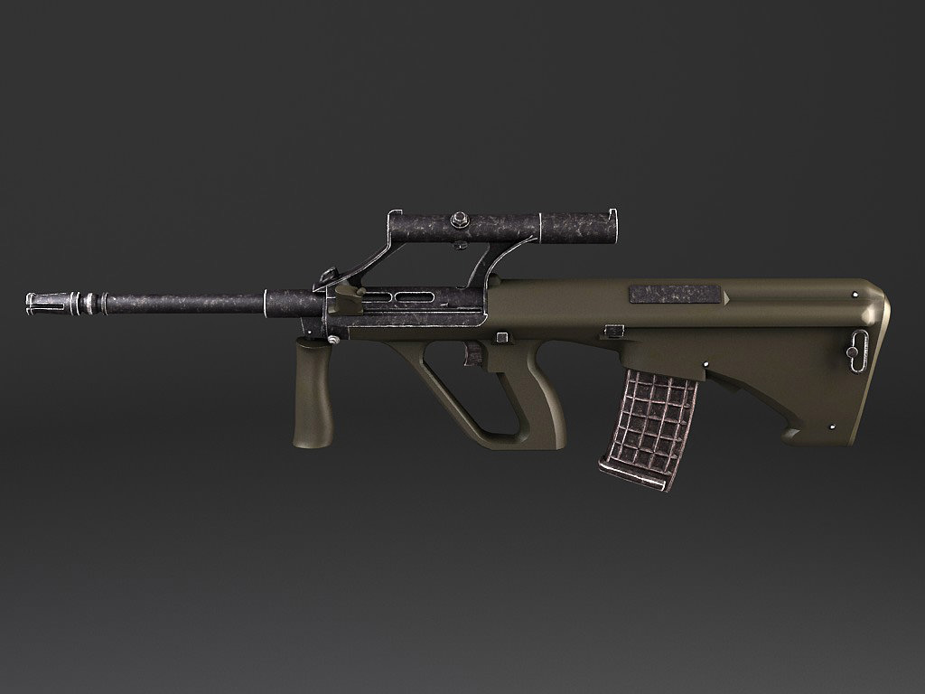 Steyr Aug A1 assault rifle 3D model_1