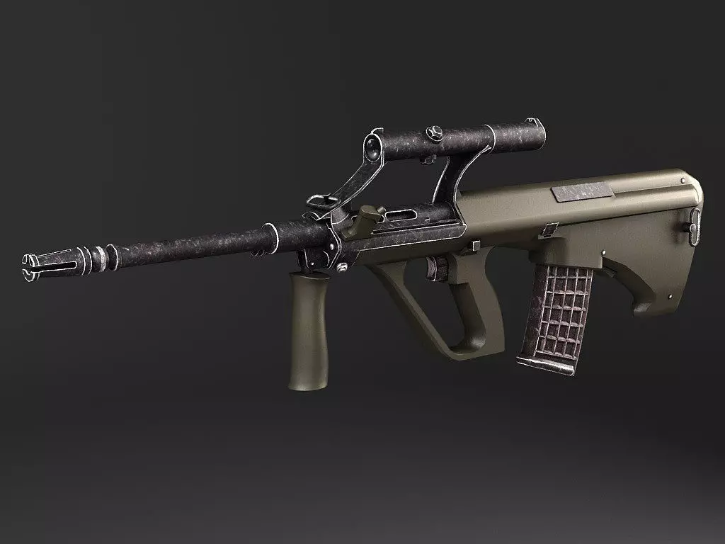 Steyr Aug A1 assault rifle 3D model_0