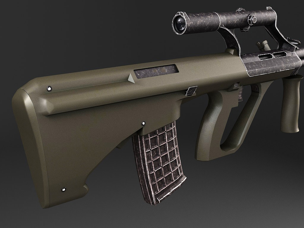 Steyr Aug A1 assault rifle 3D model_9