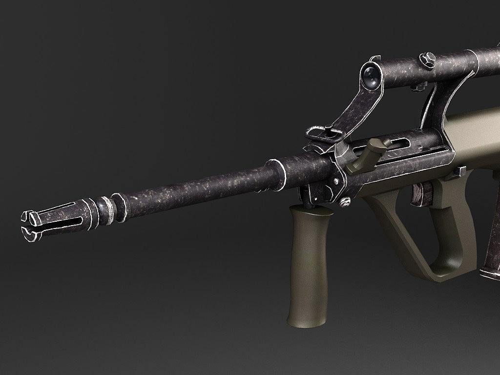 Steyr Aug A1 assault rifle 3D model_4