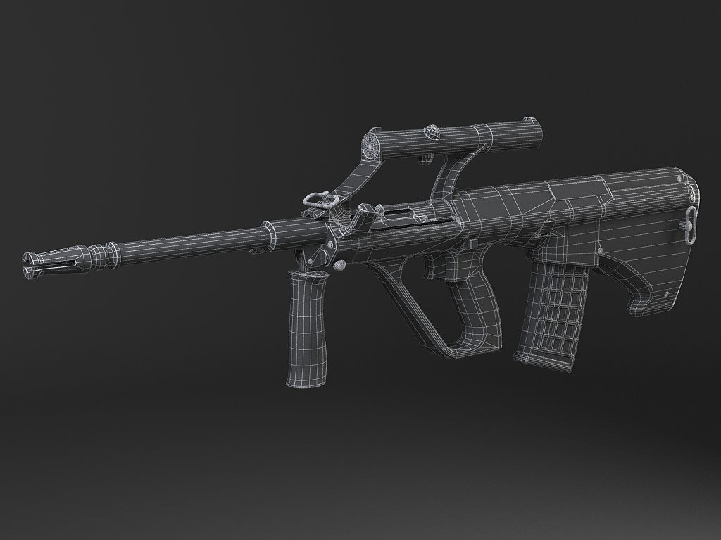 Steyr Aug A1 assault rifle 3D model_15