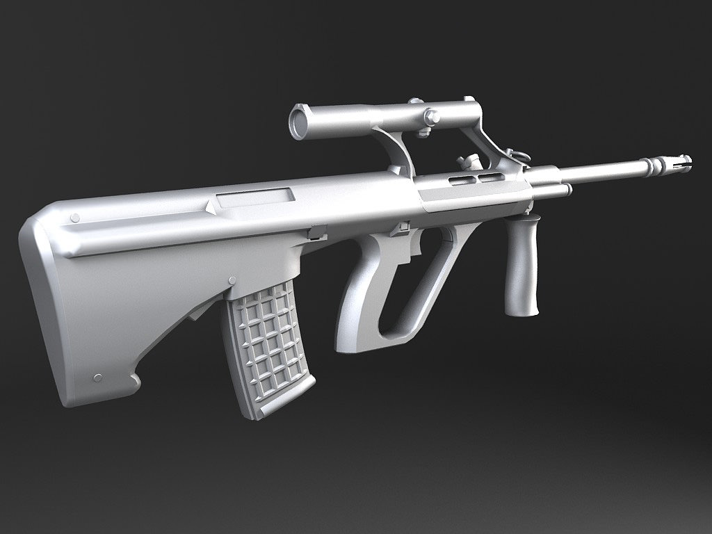 Steyr Aug A1 assault rifle 3D model_14