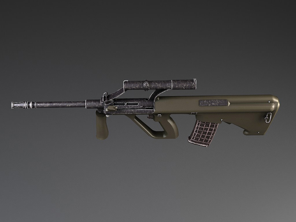 Steyr Aug A1 assault rifle 3D model_5