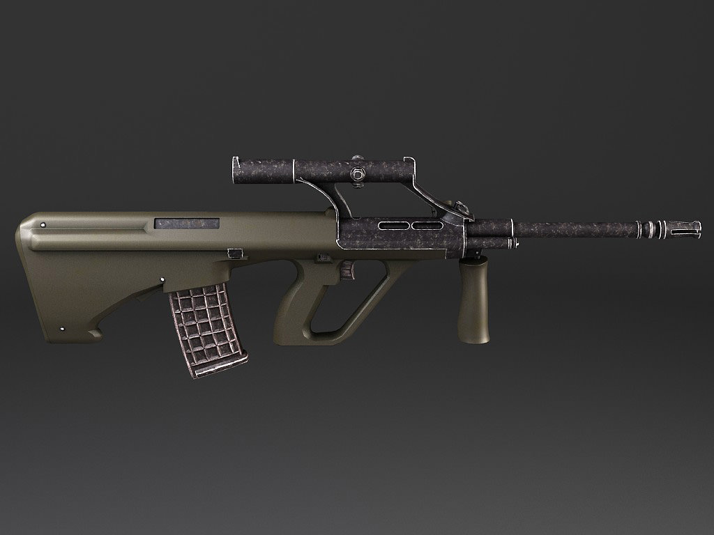 Steyr Aug A1 assault rifle 3D model_3