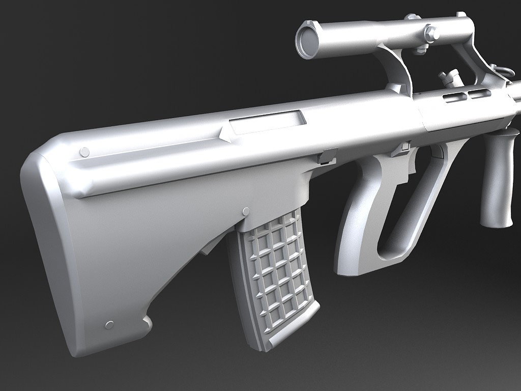 Steyr Aug A1 assault rifle 3D model_13