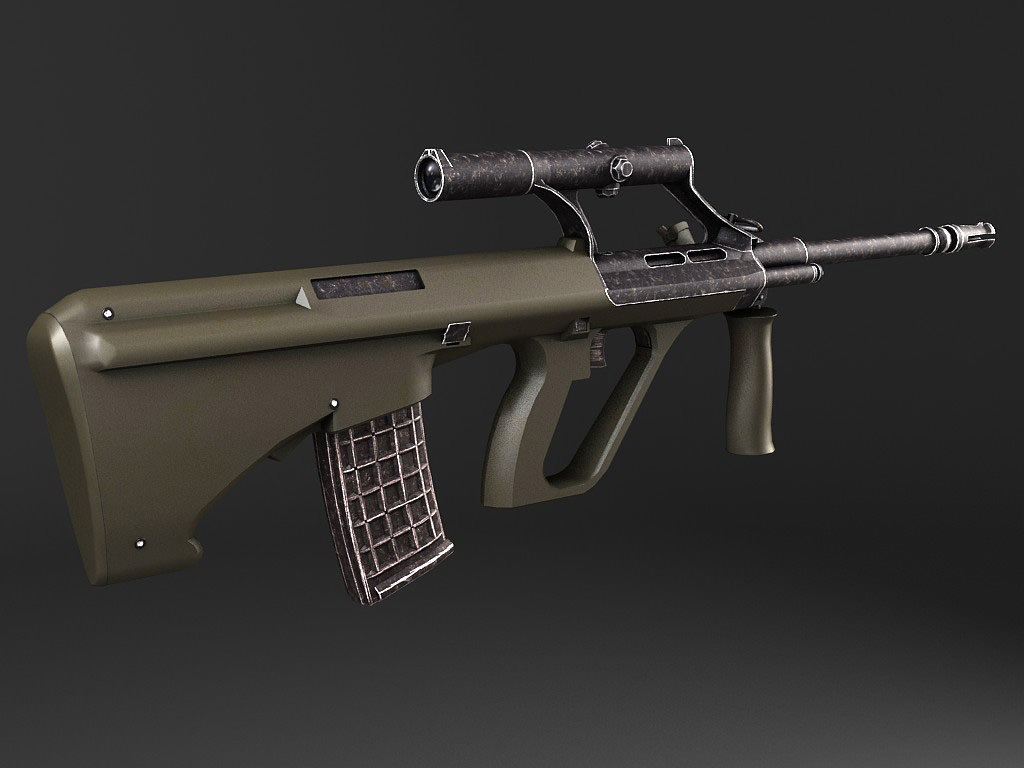 Steyr Aug A1 assault rifle 3D model_10