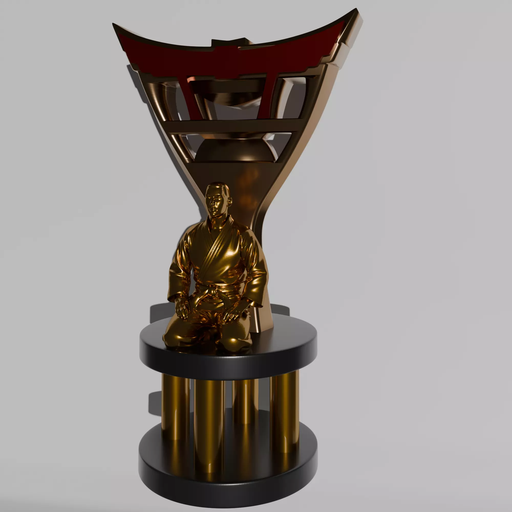 Karate Champion Trophy STL 3D print model