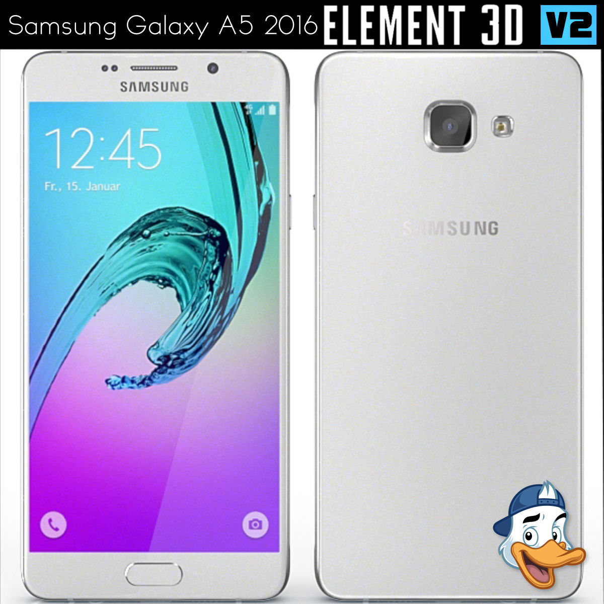 Samsung Galaxy A5 2016 for Element 3D 3D model