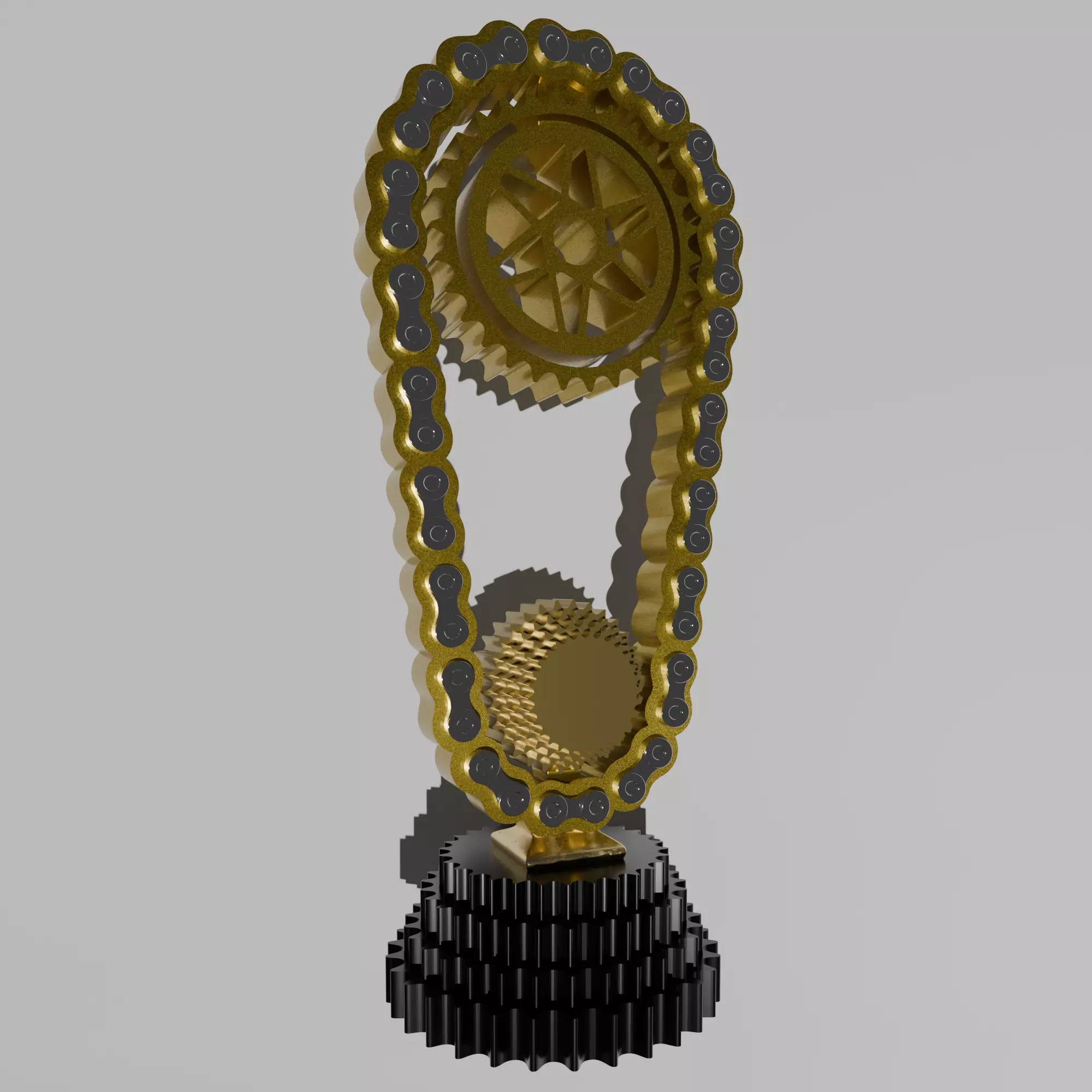 Bicycle Chain Trophy 3D Printable STL 3D print model