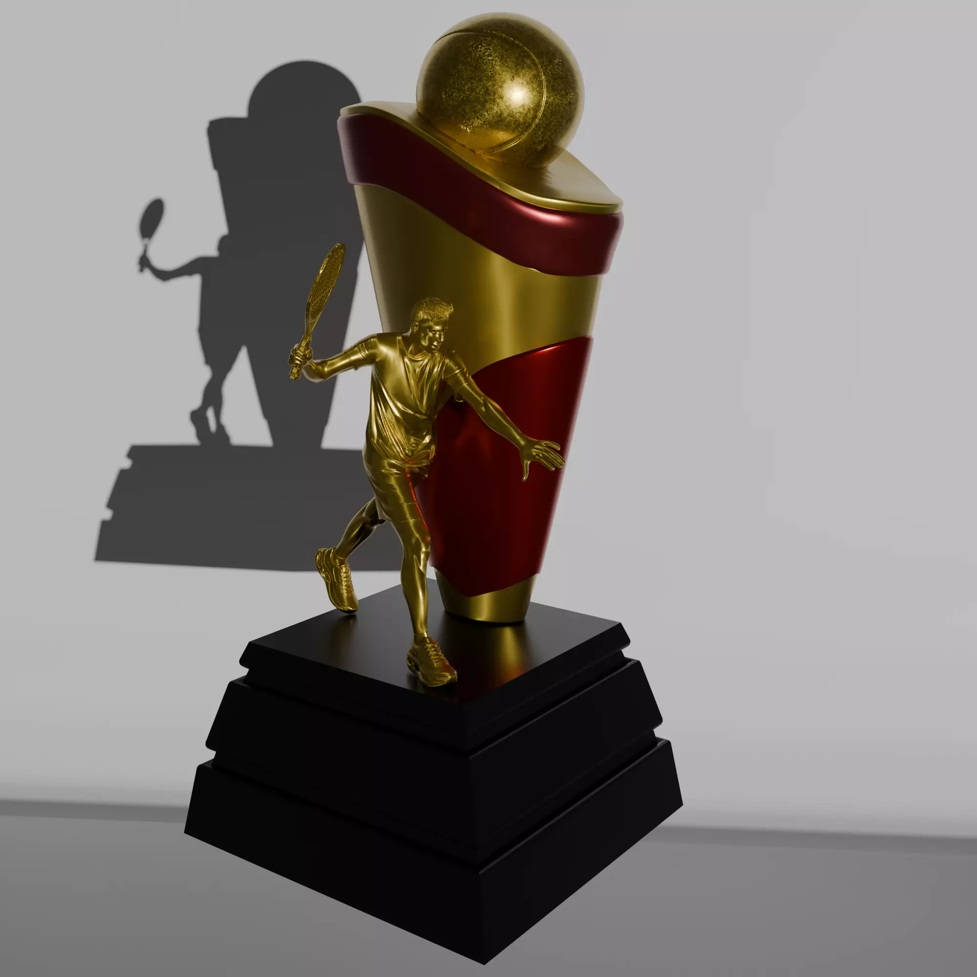 Tennis Champion Trophy 35cm 3D Printable STL 3D print model