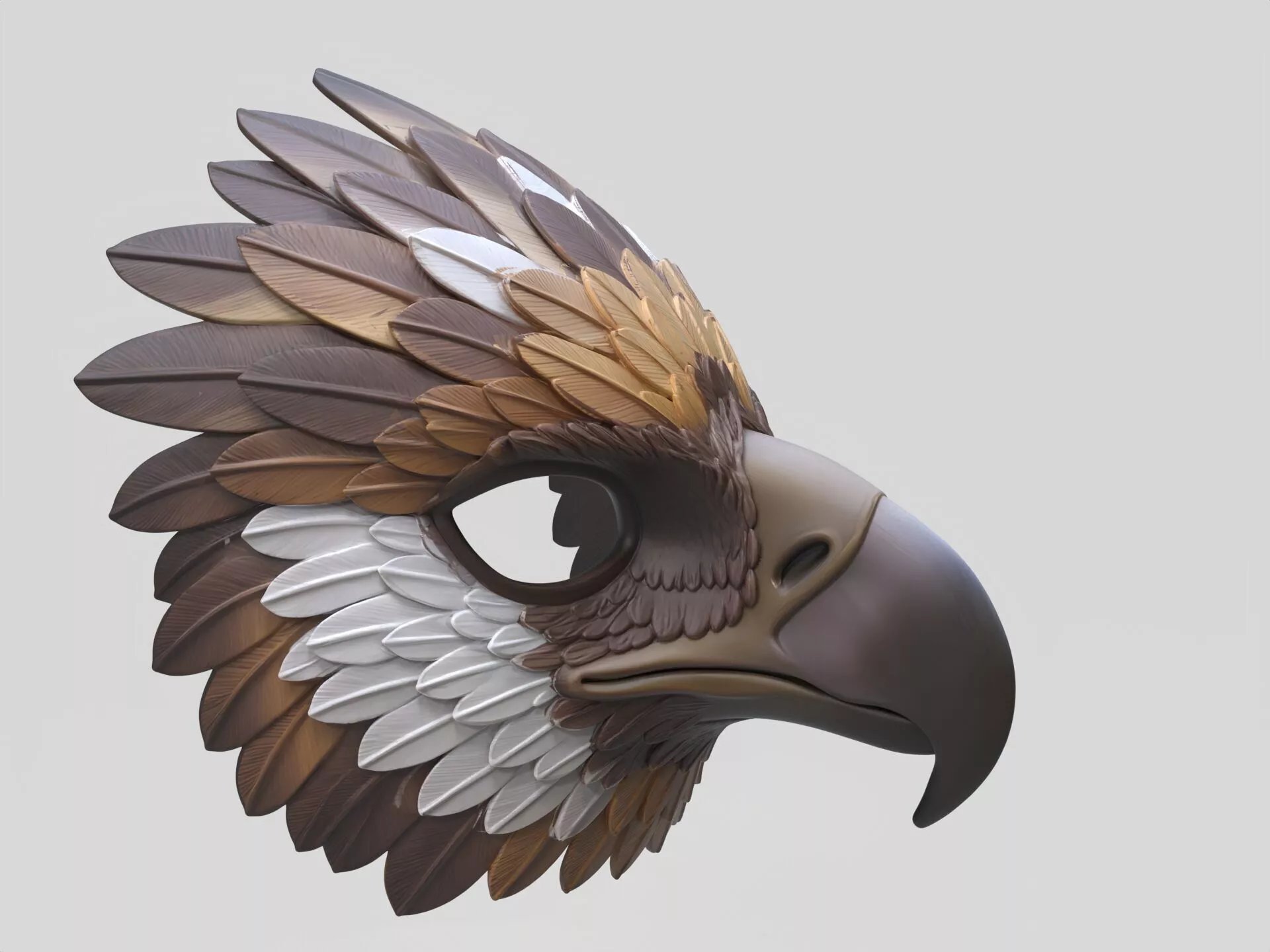 Philippine Eagle Wearable Mask 3D Printable Model STL OBJ 3D print model