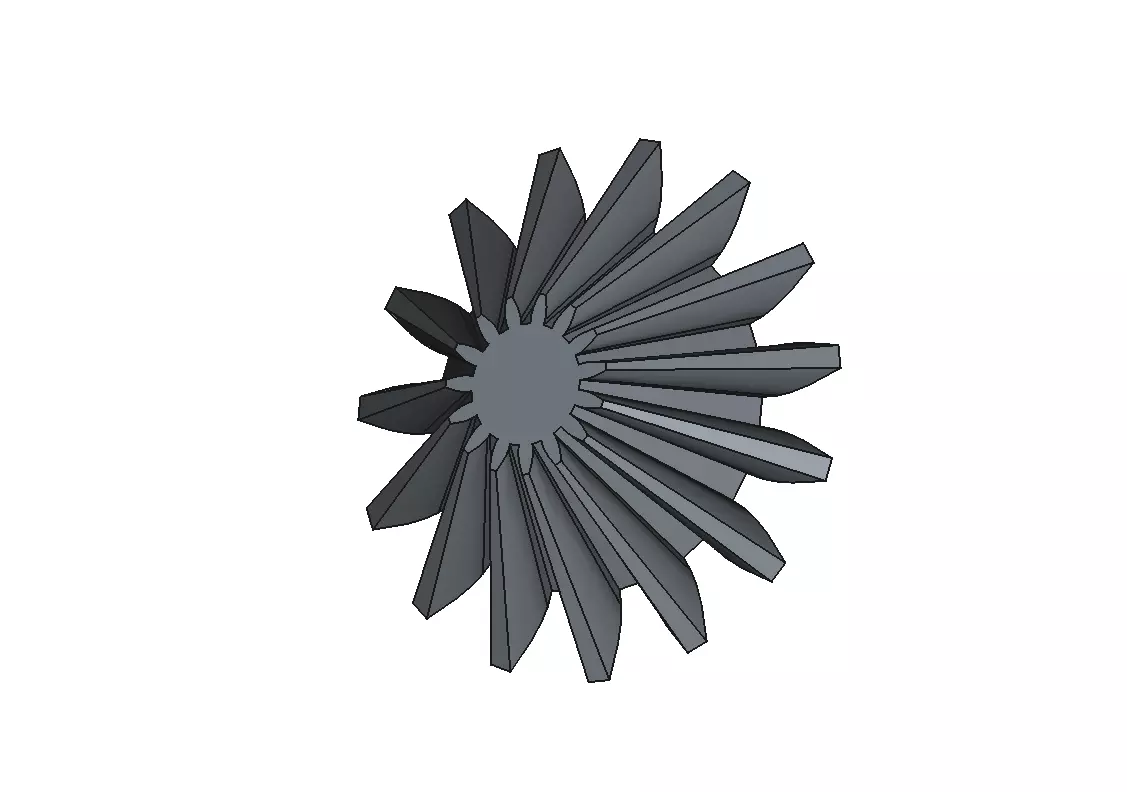 Bevel Gear Low-poly 3D model
