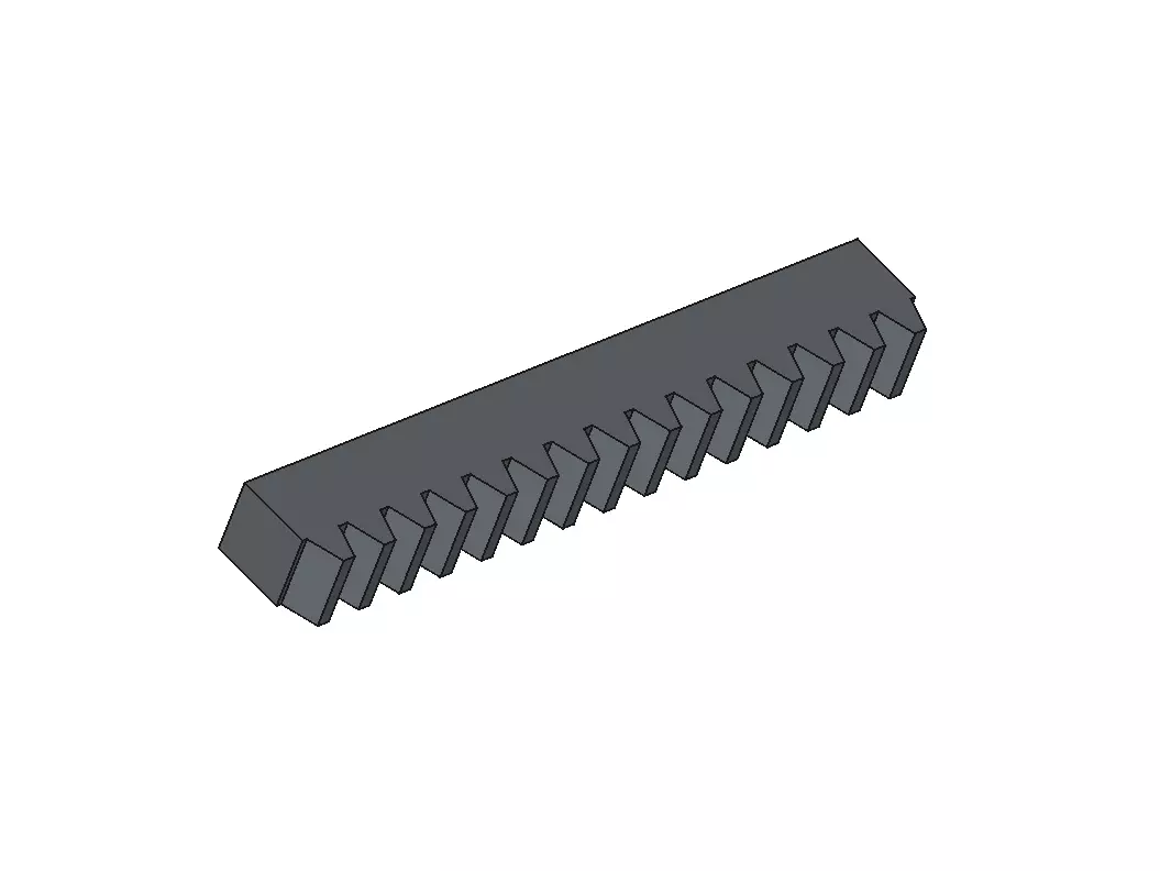 Involute Rack Low-poly 3D model