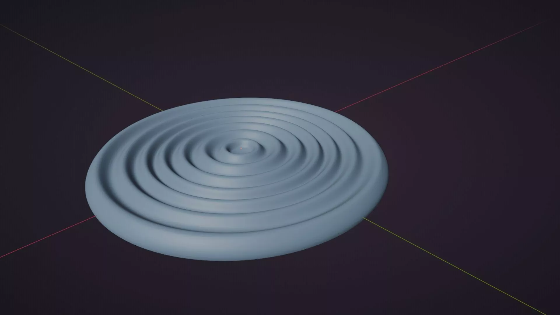 circular holder tray with concentric waves 3D print model