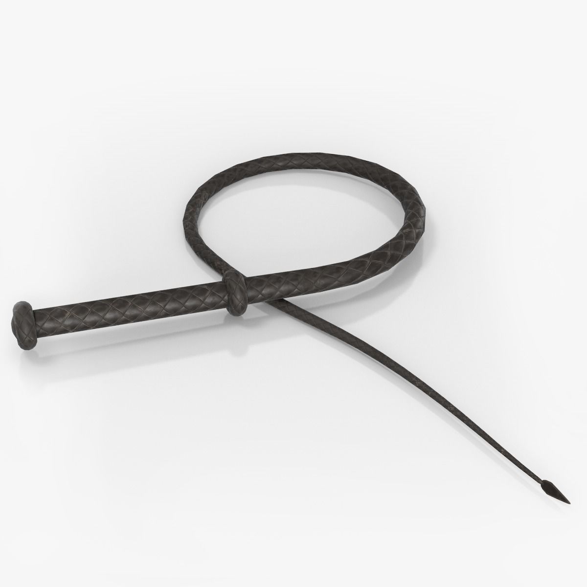 Lowpoly Leather Whip Low-poly 3D model_0