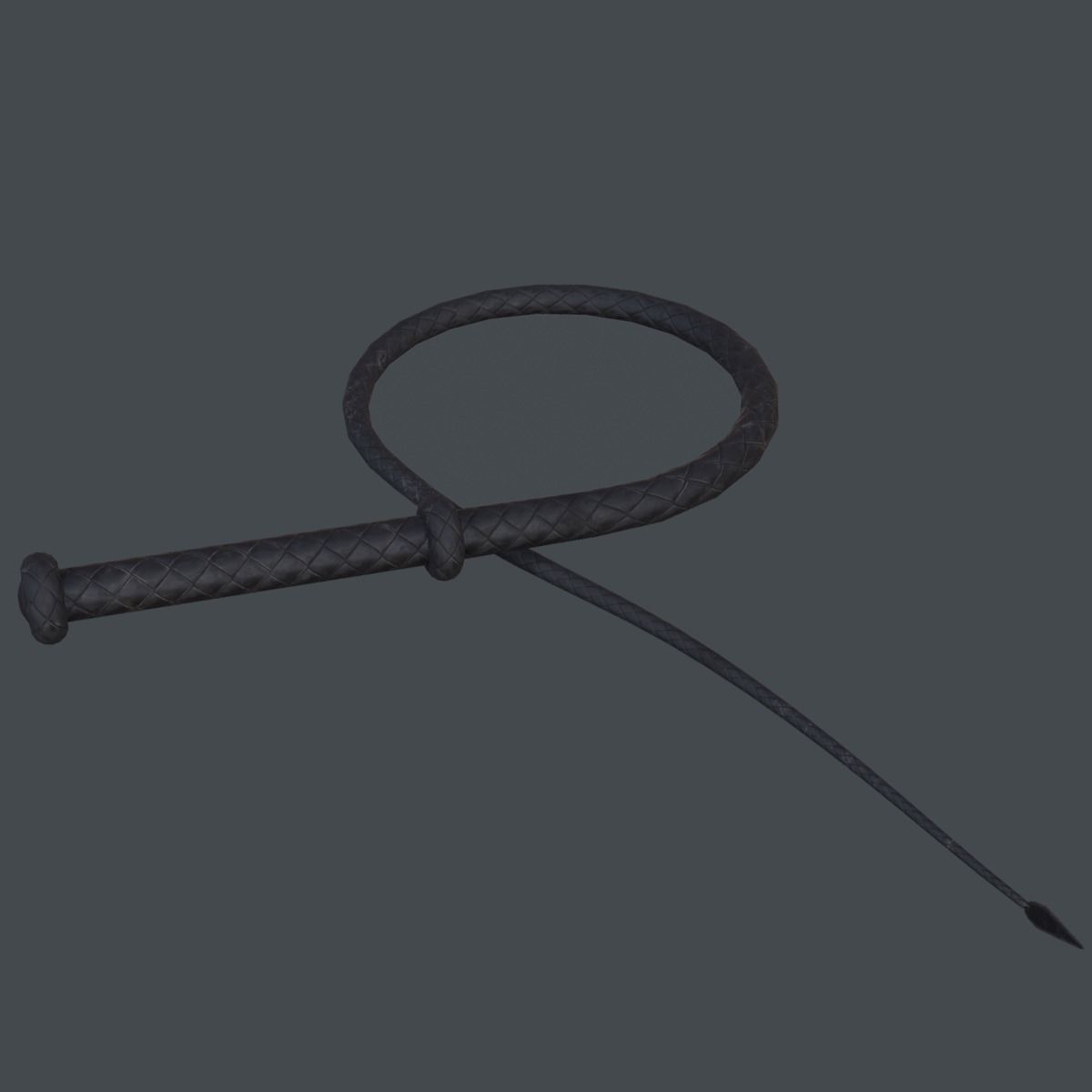 Lowpoly Leather Whip Low-poly 3D model_1