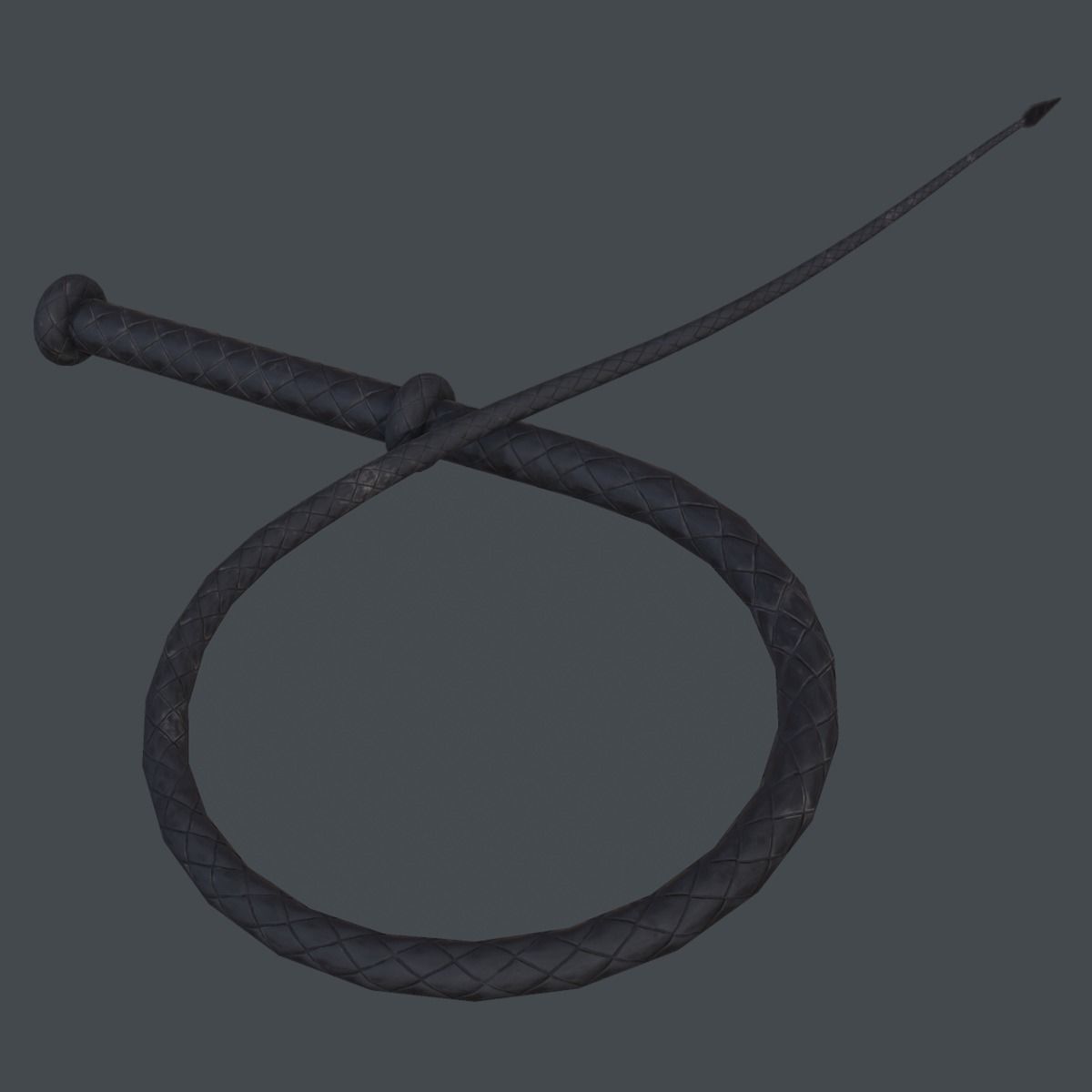 Lowpoly Leather Whip Low-poly 3D model_3