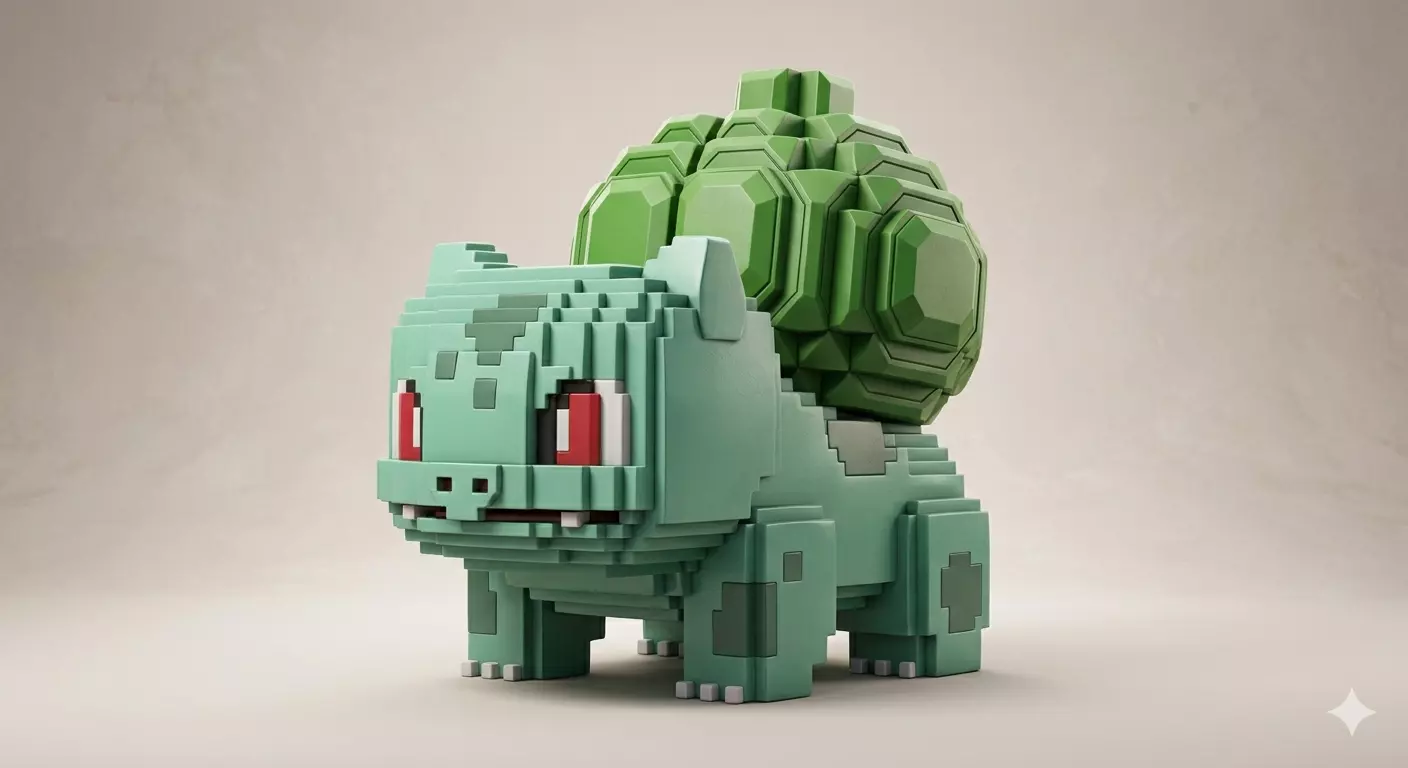 Bulbasaur Pokemon mold staute 3D print model