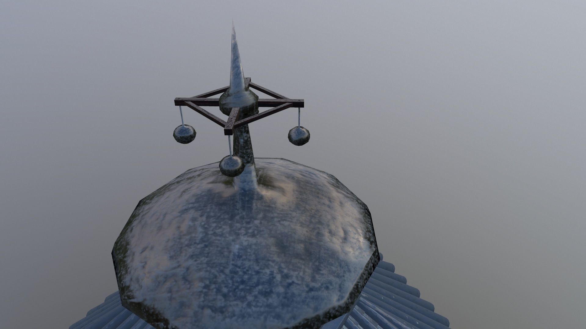 Buddhist Temple Low-poly 3D model_5