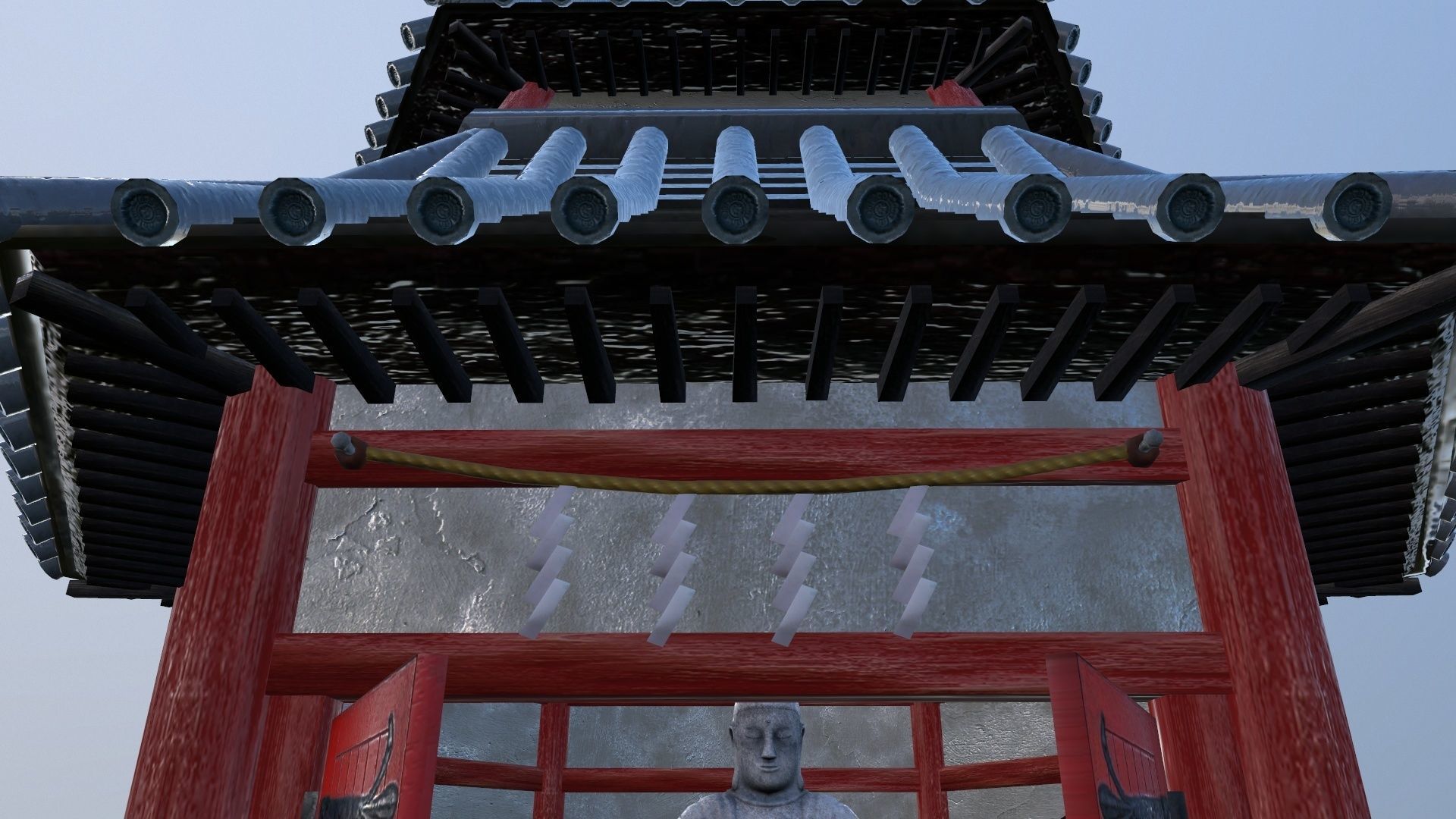 Buddhist Temple Low-poly 3D model_2