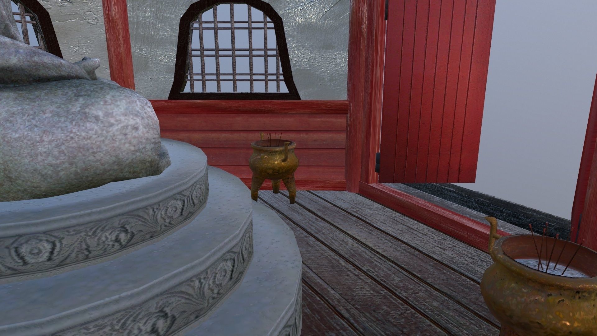 Buddhist Temple Low-poly 3D model_6