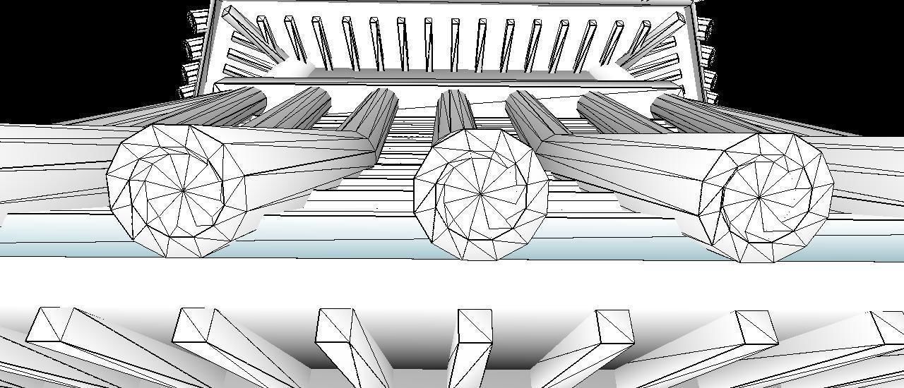 Buddhist Temple Low-poly 3D model_9