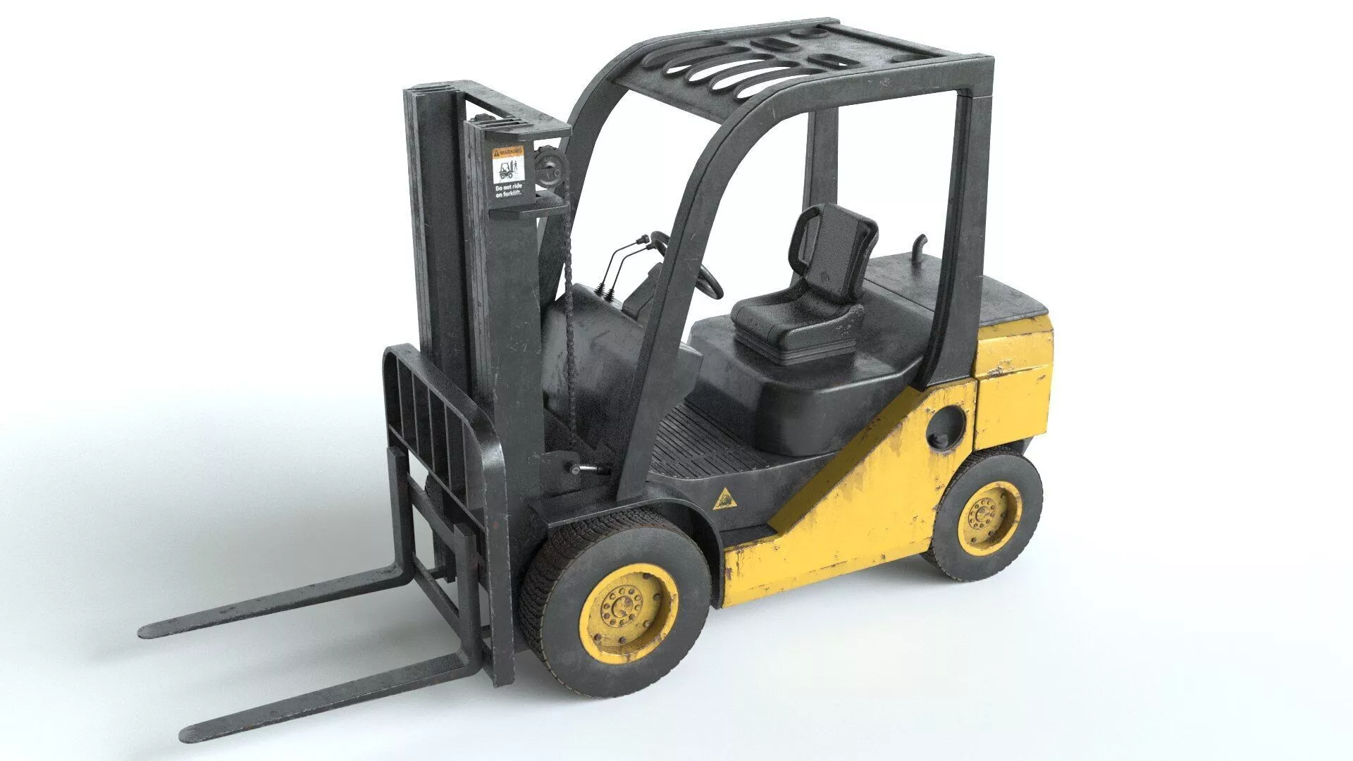 Forklift Old PBR 3D model
