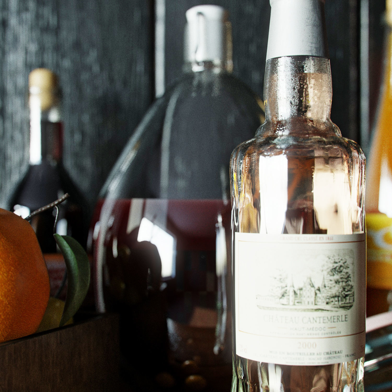 Kitchen set diy wall shelf - floating shelf 3D model_4