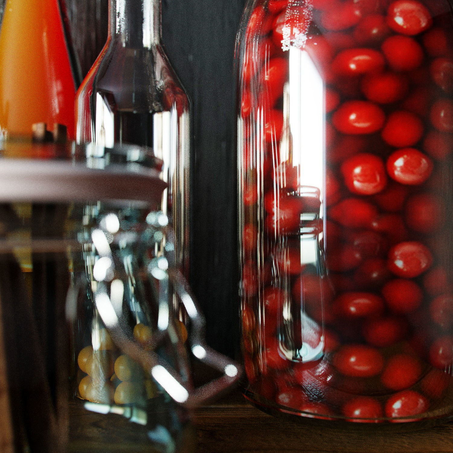 Kitchen set diy wall shelf - floating shelf 3D model_5