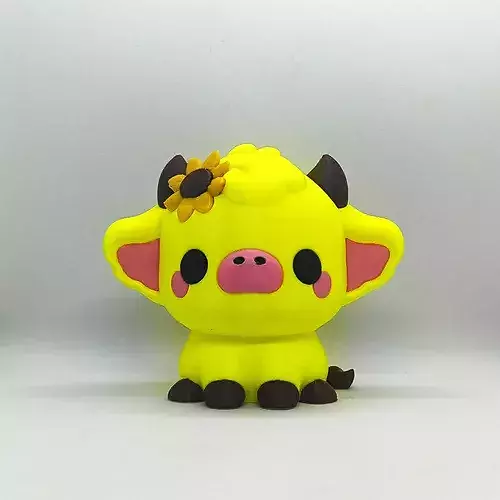 Kawaii Cow - Sunflower