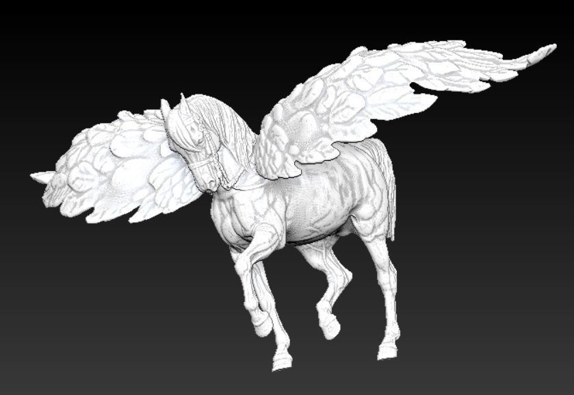 king pegasus 3D print model_3