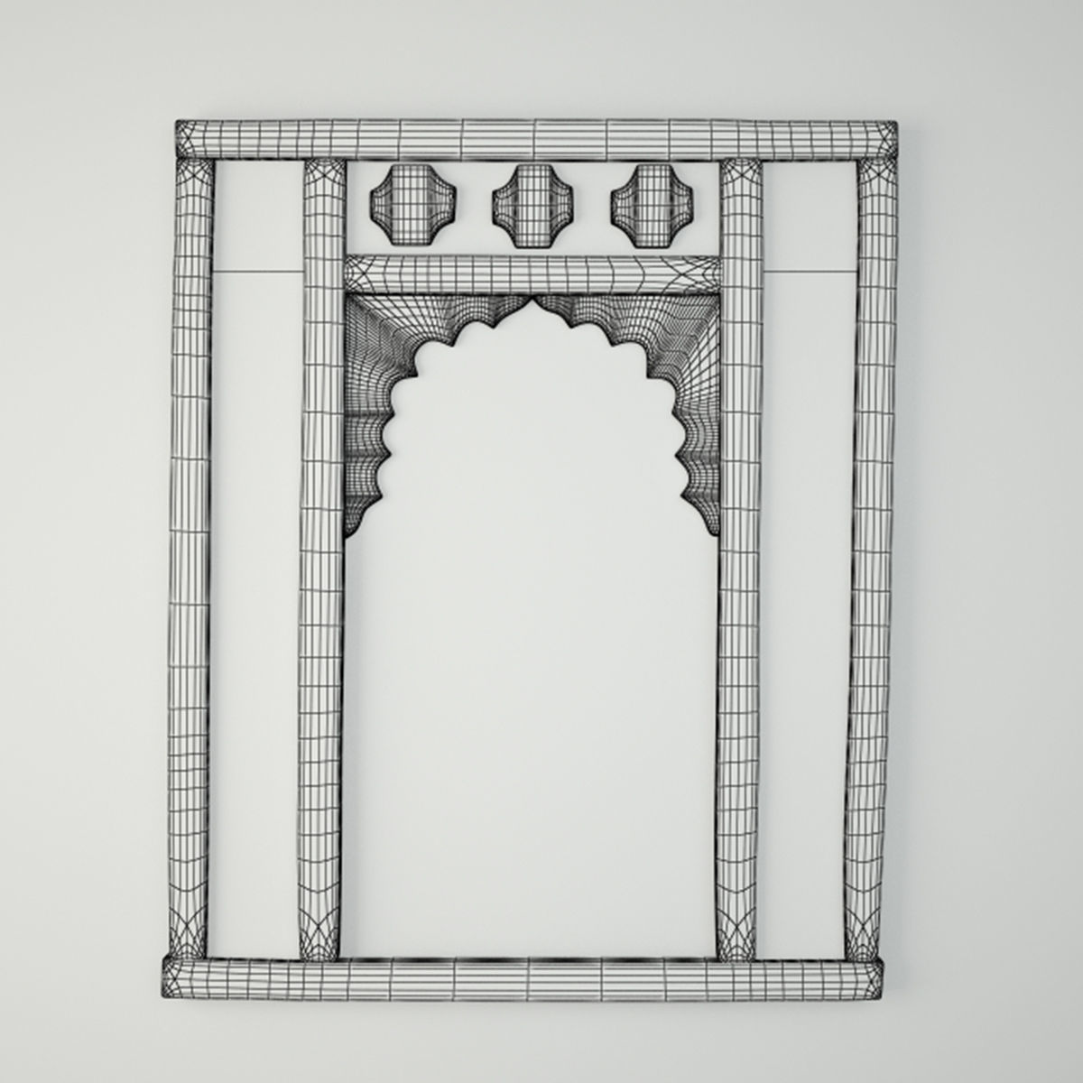 19th-C Turkish Mirror 3D model_1
