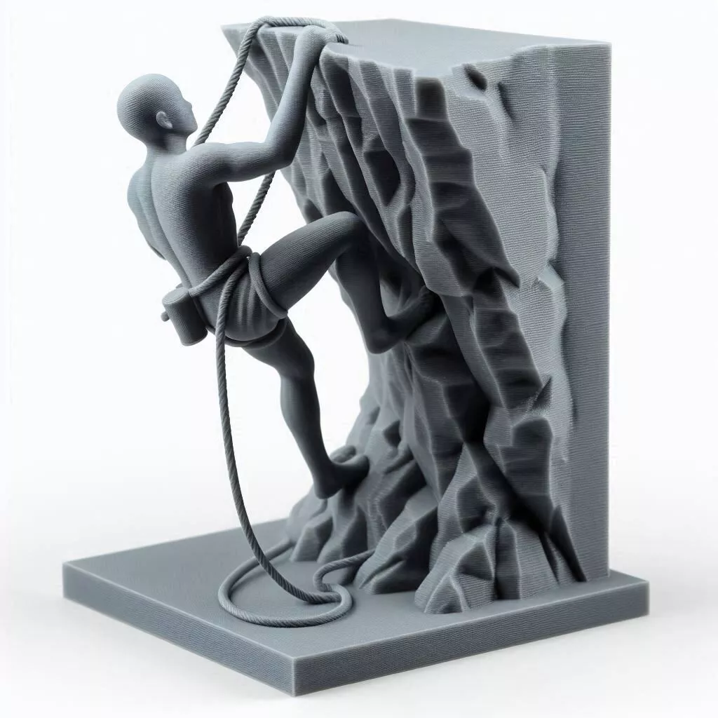 Mountain Climber Adventure 3D Model 3D print model