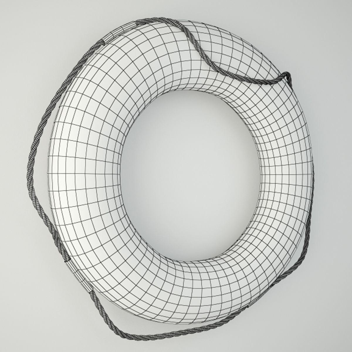 1950s Nautical Life Preserver 3D model_3