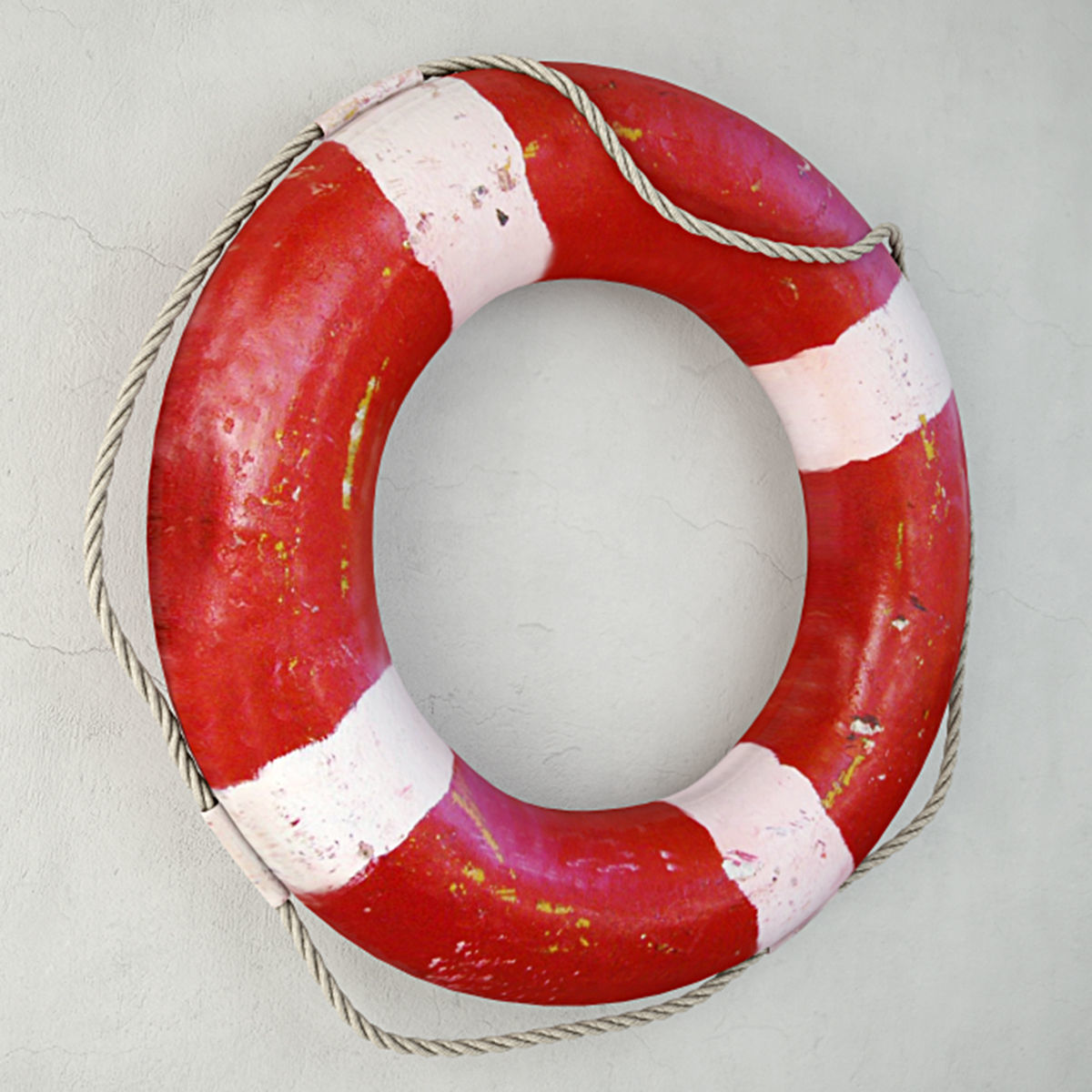 1950s Nautical Life Preserver 3D model_2