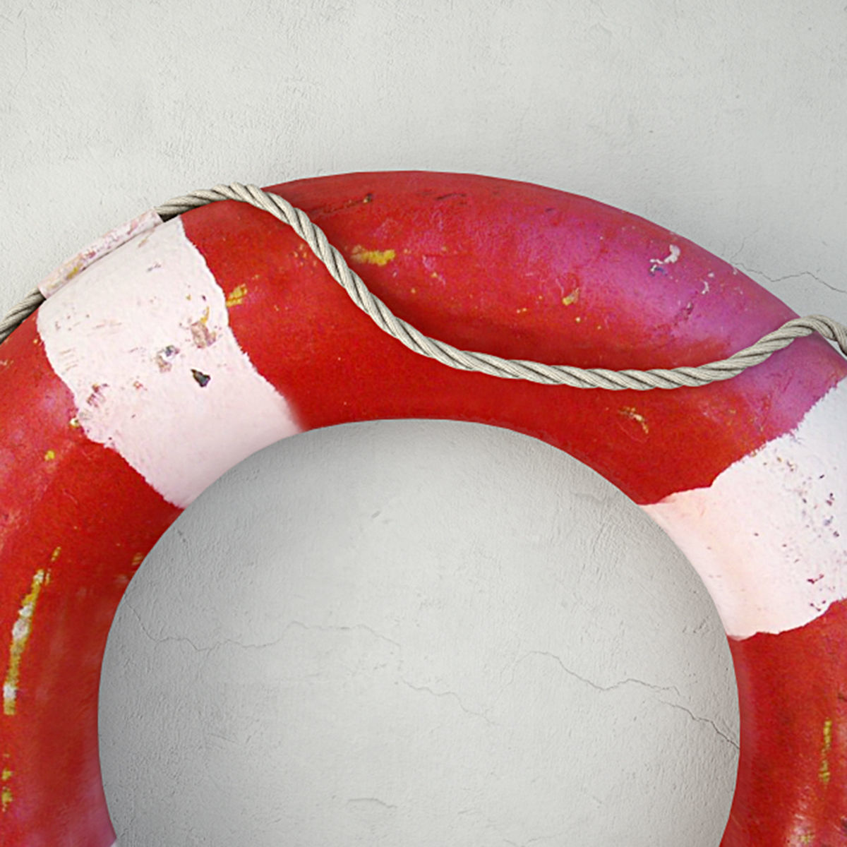 1950s Nautical Life Preserver 3D model_4